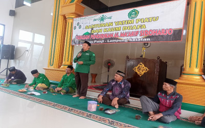 PCNU Ambon Bersama YP Al-Maarif Sidoharjo Way Panji Gelar Kegiatan Santunan Anak Yatim